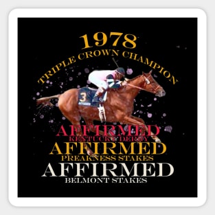 1978 Triple Crown Champion, Affirmed,  Horse Racing Design Sticker